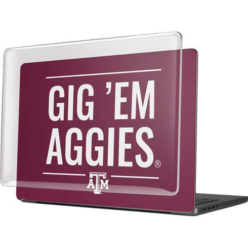 Texas A&M University Gig Em Aggies MacBook Pro 14in (2021-24) Case plus Skin